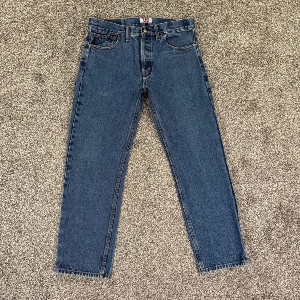 Levis 501 XX Original Straight Leg Button Fly Medium Wash Denim Jeans Men 34x30